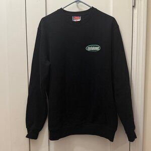 Metalwood Studio Oval Logo Crewneck Sweatshirt in black